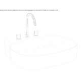 Diamatec® single oval countertop washbasin Dolores