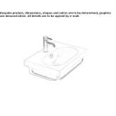 Wall-mounted ceramic washbasin with a towel rack Tronca