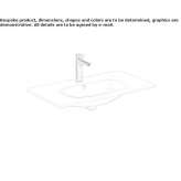 Built-in rectangular ceramic washbasin Narcao