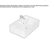 Rectangular slate washbasin Dobwalls