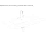 Ceramic semi-recessed washbasin with overflow Thalheim