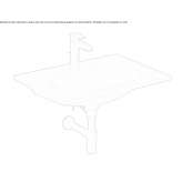 Wall-mounted washbasin Narcao