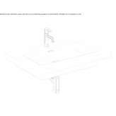 Ceramic semi-recessed washbasin with overflow Thalheim