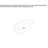 Oval countertop ceramic washbasin Newnan
