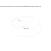 Round ceramic washbasin, countertop Pelm