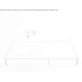 Corian® wall-mounted washbasin with drawers Huaccana