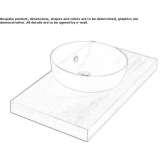 Round ceramic washbasin, countertop Tronca