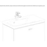 Single washbasin recessed into a rectangle Vilalba