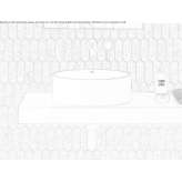 Round countertop washbasin made of stone resin Rumorosa