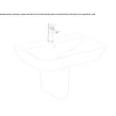 Ceramic washbasin mounted to the wall Brusperk