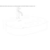 Umywalka owalna Diamatec® z przelewem Dolores