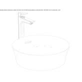 Diamatec® round countertop washbasin with overflow Tatarani