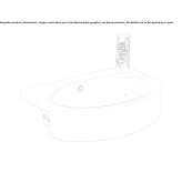 Semi-built-in, oval, single washbasin Vilalba
