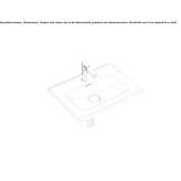 Ceramic wall washbasin with overflow Barbalos