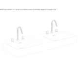Double ceramic countertop washbasin Thalheim