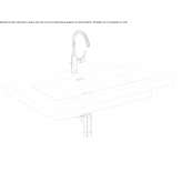 Ceramic semi-recessed washbasin with overflow Thalheim