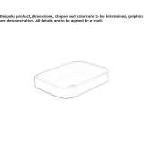 Built-in rectangular ceramic washbasin Rowland
