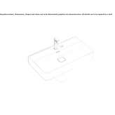 Ceramic semi-pedestal washbasin with overflow Barbalos