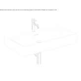 Rectangular ceramic washbasin with overflow Thalheim