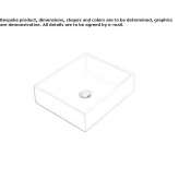 Rectangular countertop ceramic washbasin Piskivka