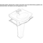 Ceramic washbasin with towel rack Polutla