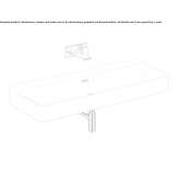 Ceramic countertop washbasin with overflow Niksic