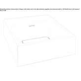 Square Cristalplant® washbasin with overflow Osiek