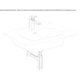 Rectangular ceramic washbasin with overflow Dresher