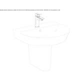Wall-mounted, semi-pedestal washbasin Brusperk