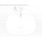 Acovi® square countertop washbasin Veynes