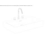 Ceramic countertop washbasin with overflow Thalheim