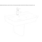 Ceramic washbasin mounted to the wall Brusperk