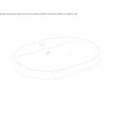 Recessed washbasin in porcelain glass with overflow Plavinas