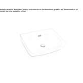 Rectangular countertop washbasin mounted to the wall Krsko