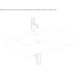 Rectangular ceramic washbasin with overflow Thalheim