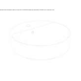 Round countertop washbasin made of porcelain stoneware with overflow Plavinas