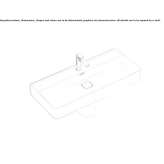 Ceramic semi-pedestal washbasin with overflow Barbalos