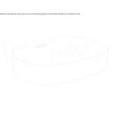 Diamatec® oval countertop washbasin with overflow Dolores