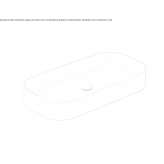 Rectangular countertop ceramic washbasin Pelm