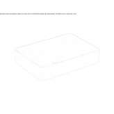 Rectangular countertop washbasin made of porcelain stoneware Plavinas