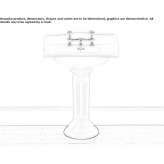 Rectangular porcelain washbasin on a pedestal Rinteln