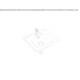 Rectangular ceramic wall washbasin with overflow Barbalos
