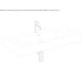 Rectangular ceramic washbasin with overflow Thalheim
