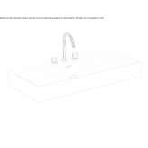 Ceramic countertop washbasin with overflow Thalheim