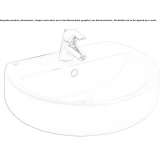 Single washbasin mounted to the wall Seroa