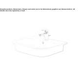Recessed ceramic washbasin Telica