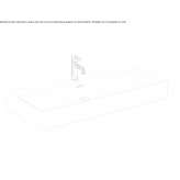 Ceramic countertop washbasin with overflow Thalheim
