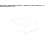 Rectangular countertop ceramic washbasin Dorolt
