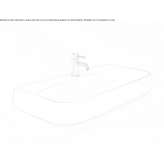 Rectangular ceramic washbasin Harburg