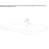 Rectangular ceramic washbasin Telica